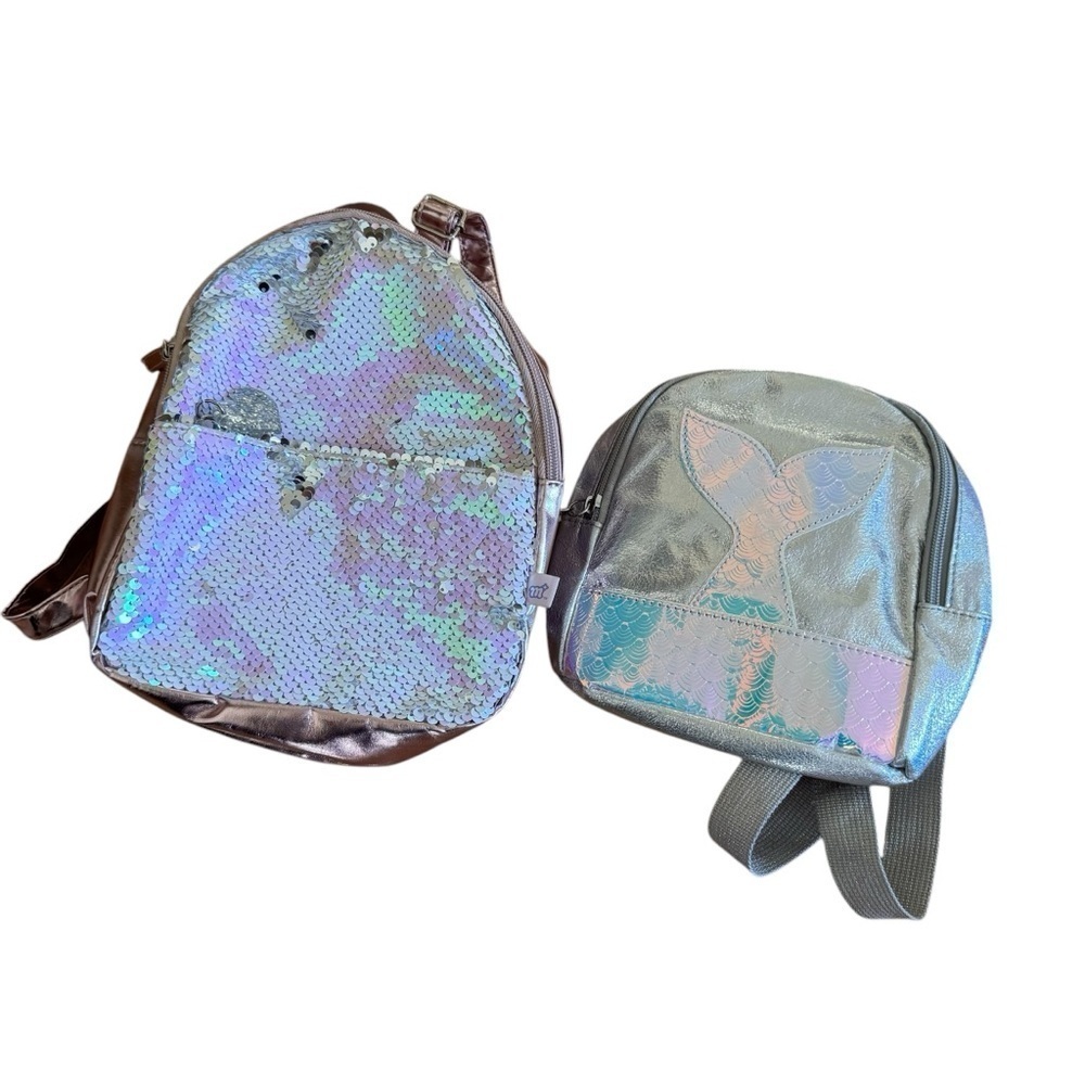 Set of two backpacks Girls Bundle Sequins Mermaid Tail NWOT
